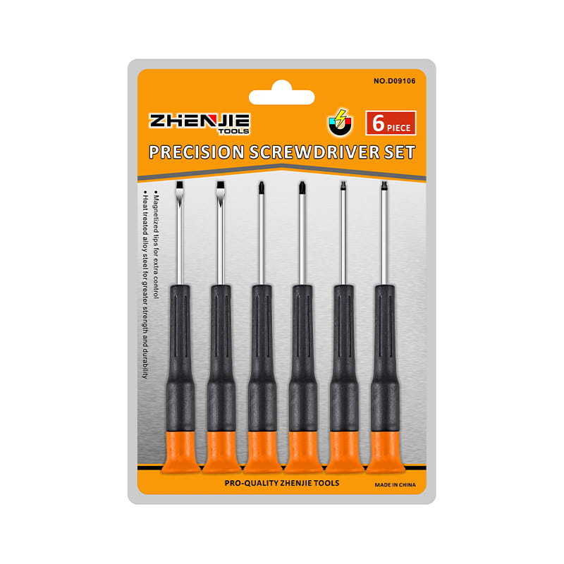 6dílná rukojeť Ergonomicky navržená sada přesného šroubováku Phillips Torx CRV